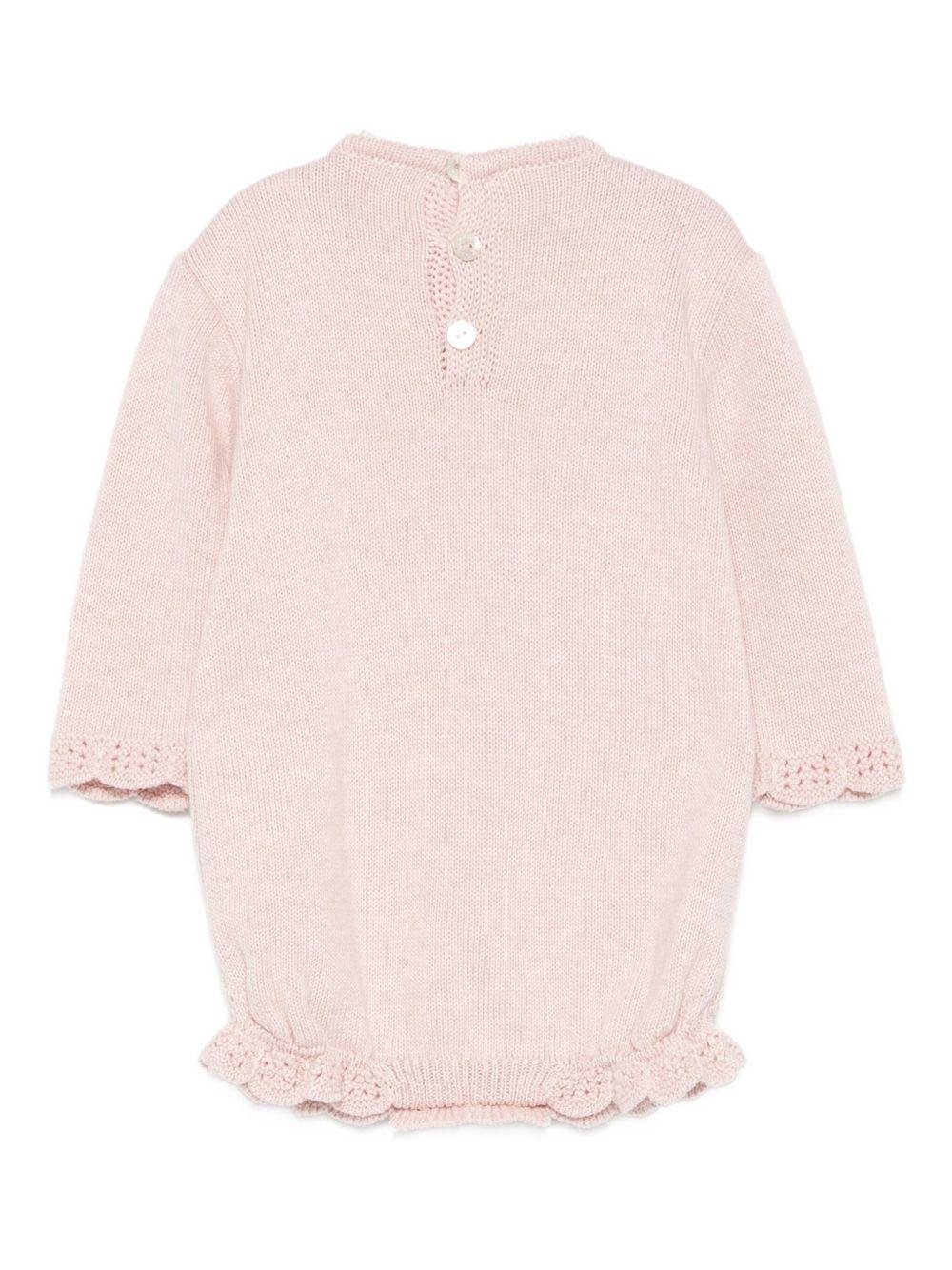 Body per neonata Paz Rodrìguez rosa con bordo in pizzo - Rubino Kids