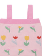 Body per neonata Stella McCartney Kids rosa con ricamo fiori - Rubino Kids