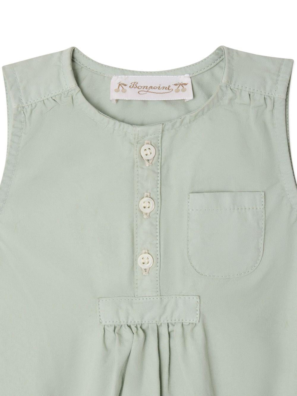 Body per neonati Bonpoint verde con taschino sul petto - Rubino Kids