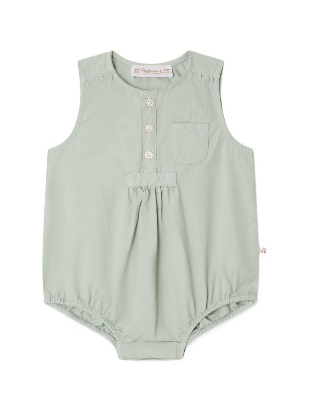 Body per neonati Bonpoint verde con taschino sul petto - Rubino Kids