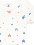 Body per neonati Petit Bateau bianco con stampa a cuore (confezione da tre) - Rubino Kids