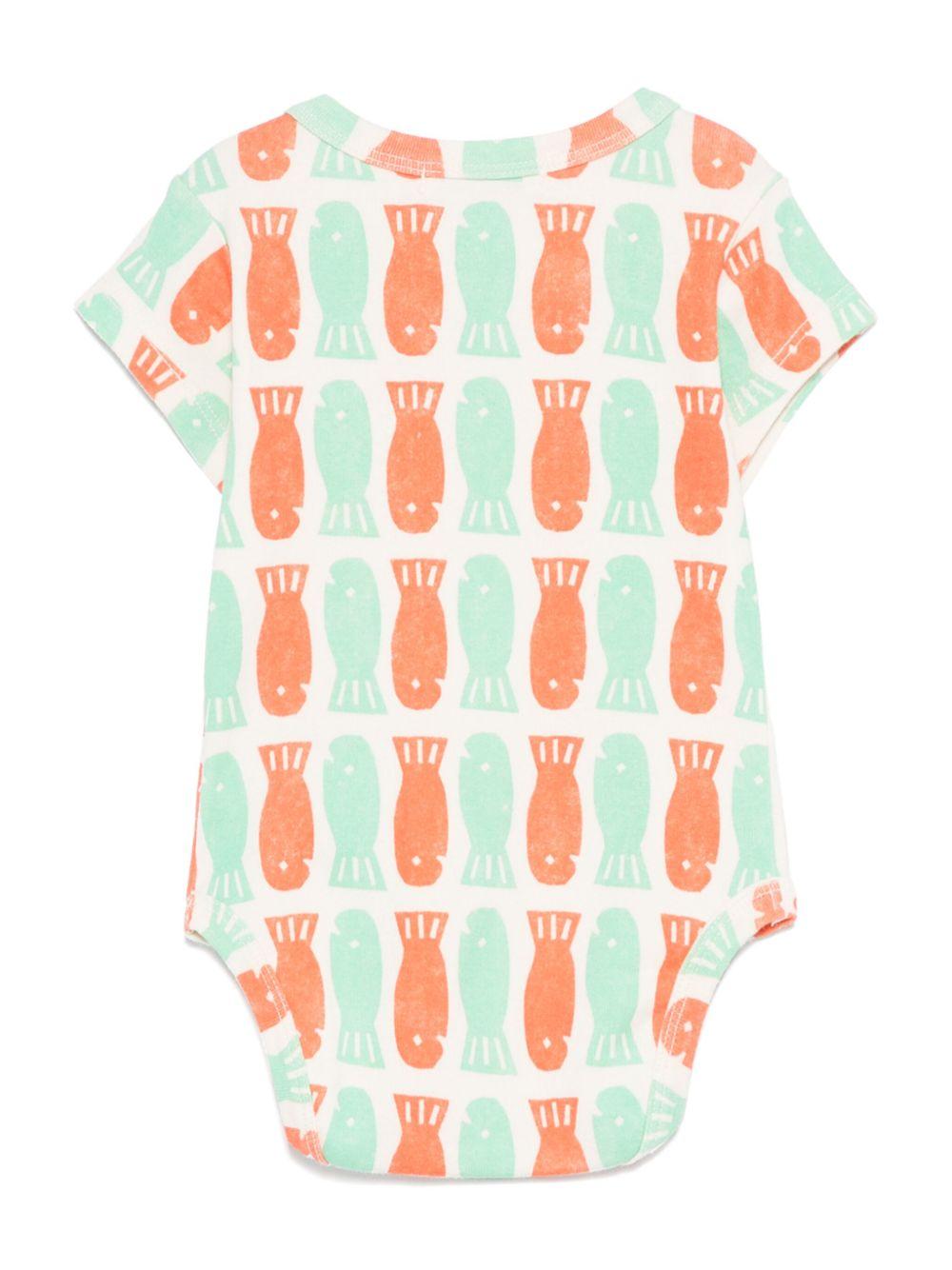 Body per neonato Bobo Choses Lucky Fish beige con stampa all - over - Rubino Kids