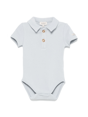 Body per neonato Donsje Moli azzurro con colletto stile polo