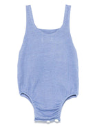 Body per neonato Gensami Kids blu con cinturini con bottone e tasca frontale applicata - Rubino Kids