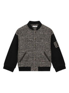 Bomber grigio per bambino con applicazione Dolce & Gabbana Kids - Rubino Kids
