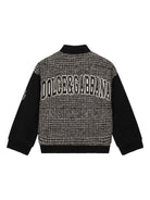 Bomber grigio per bambino con applicazione Dolce & Gabbana Kids - Rubino Kids