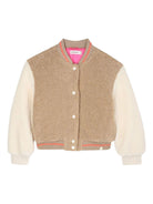 Bomber per bambina Billieblush beige in shearling sintetico - Rubino Kids