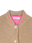 Bomber per bambina Billieblush beige in shearling sintetico - Rubino Kids