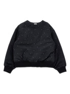 Bomber per bambina Monnalisa nero con cristalli - Rubino Kids