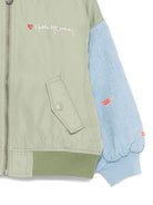 Bomber per bambina Stella McCartney Kids verde con dettaglio labbra - Rubino Kids