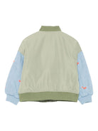 Bomber per bambina Stella McCartney Kids verde con dettaglio labbra - Rubino Kids