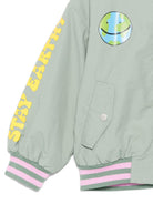 Bomber per bambina Stella McCartney Kids verde con stampa grafica - Rubino Kids
