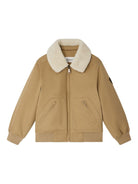 Bomber per bambino Bonpoint John beige con colletto in shearling - Rubino Kids