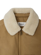 Bomber per bambino Bonpoint John beige con colletto in shearling - Rubino Kids