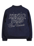 Bomber per bambino Kenzo Kids in denim double face - Rubino Kids