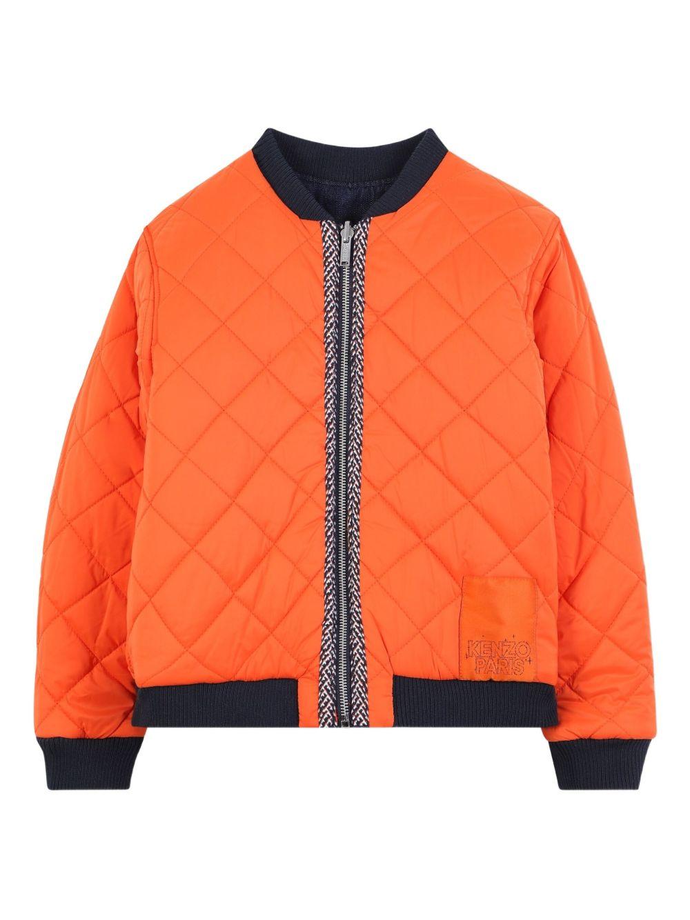 Bomber per bambino Kenzo Kids in denim double face - Rubino Kids