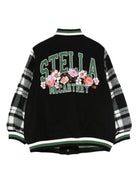 Bomber per bambino Stella McCartney Kids nero con ricamo - Rubino Kids
