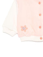 Bomber per neonata Billieblush rosa decorato con fiori e maniche a contrasto - Rubino Kids