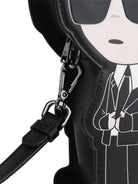 Borsa a mano per bambina Karl Lagerfeld Kids nera con tracolla - Rubino Kids