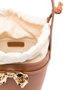 Borsa a secchiello per bambina Self - Portrait Kids marrone con tracolla singola - Rubino Kids