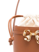 Borsa a secchiello per bambina Self - Portrait Kids marrone con tracolla singola - Rubino Kids