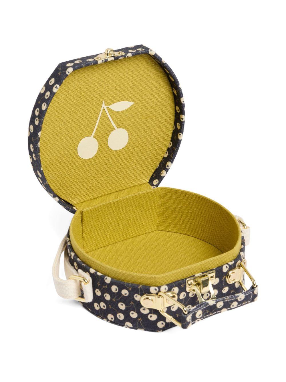 Borsa a spalla per bambina Bonpoint Jadore blu con stampa ciliegie - Rubino Kids