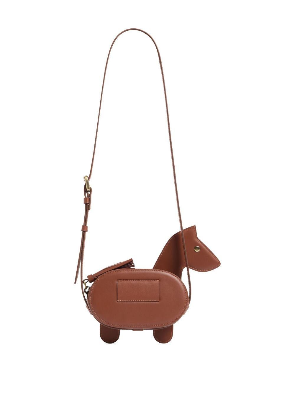 Borsa a spalla per bambina Bonpoint Jonquil marrone a forma di cavallo - Rubino Kids