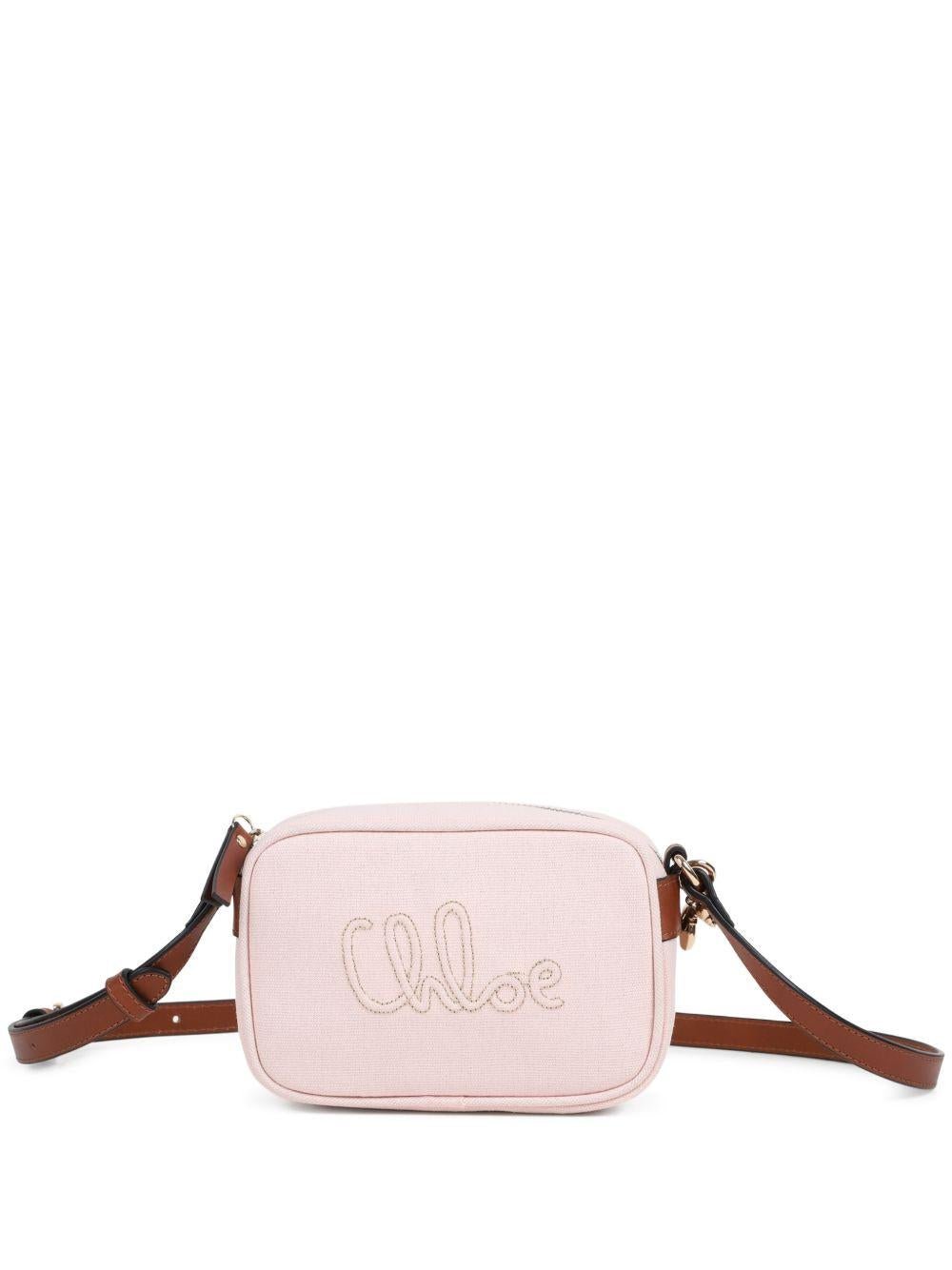 Borsa a spalla per bambina Chloé Kids rosa con ricamo - Rubino Kids