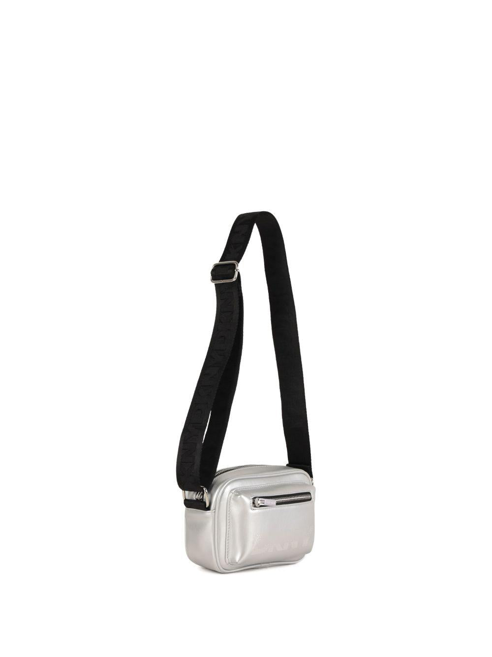 Borsa a spalla per bambina Dkny Kids argentata con tracolla regolabile - Rubino Kids