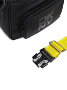 Borsa a spalla per bambina Dkny Kids nera con stampa logo - Rubino Kids