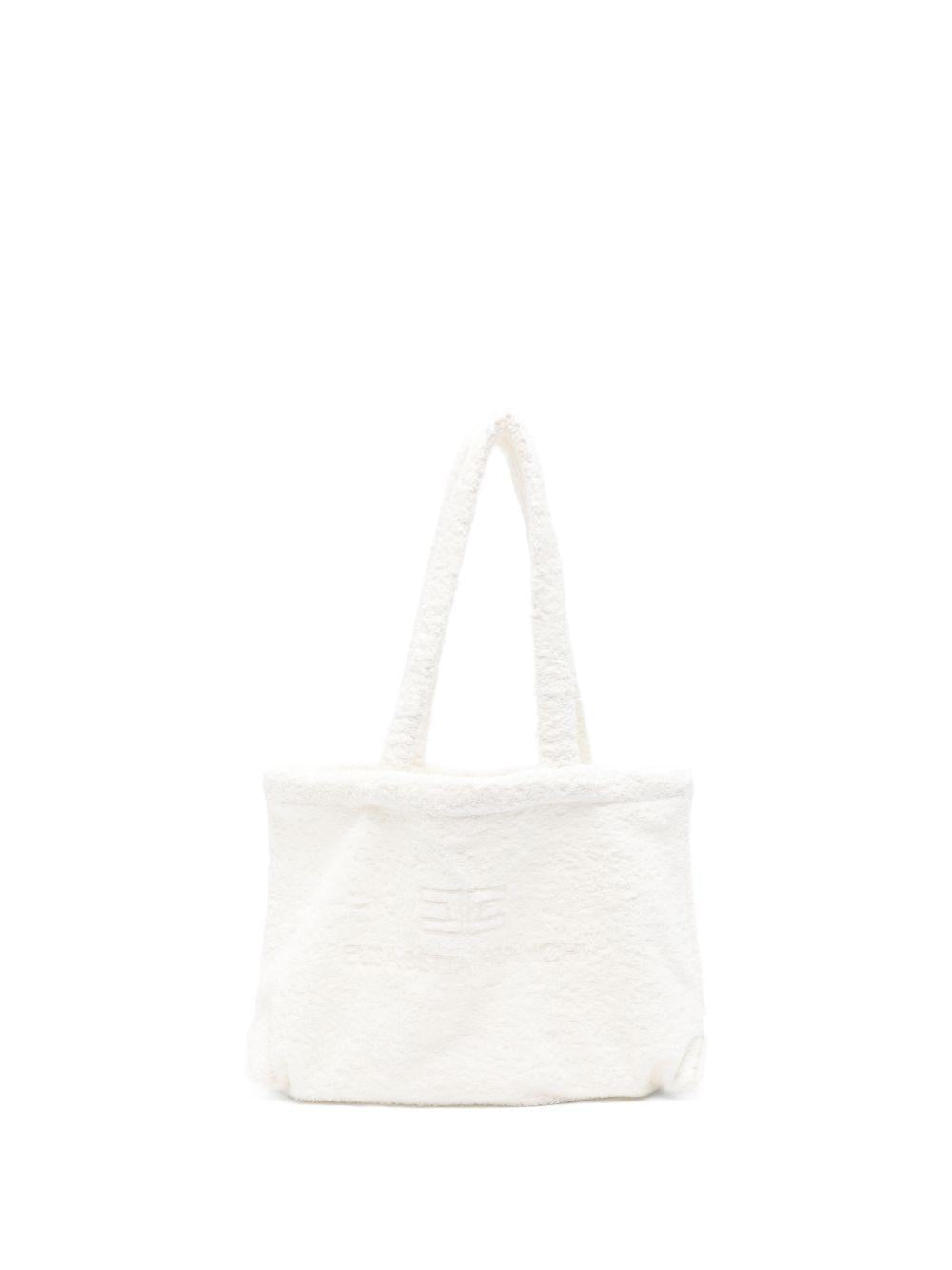 Borsa a spalla per bambina Elisabetta Franchi La Mia Bambina bianca con logo ricamato - Rubino Kids