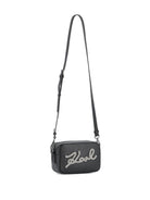 Borsa a spalla per bambina Karl Lagerfeld Kids nera con strass - Rubino Kids