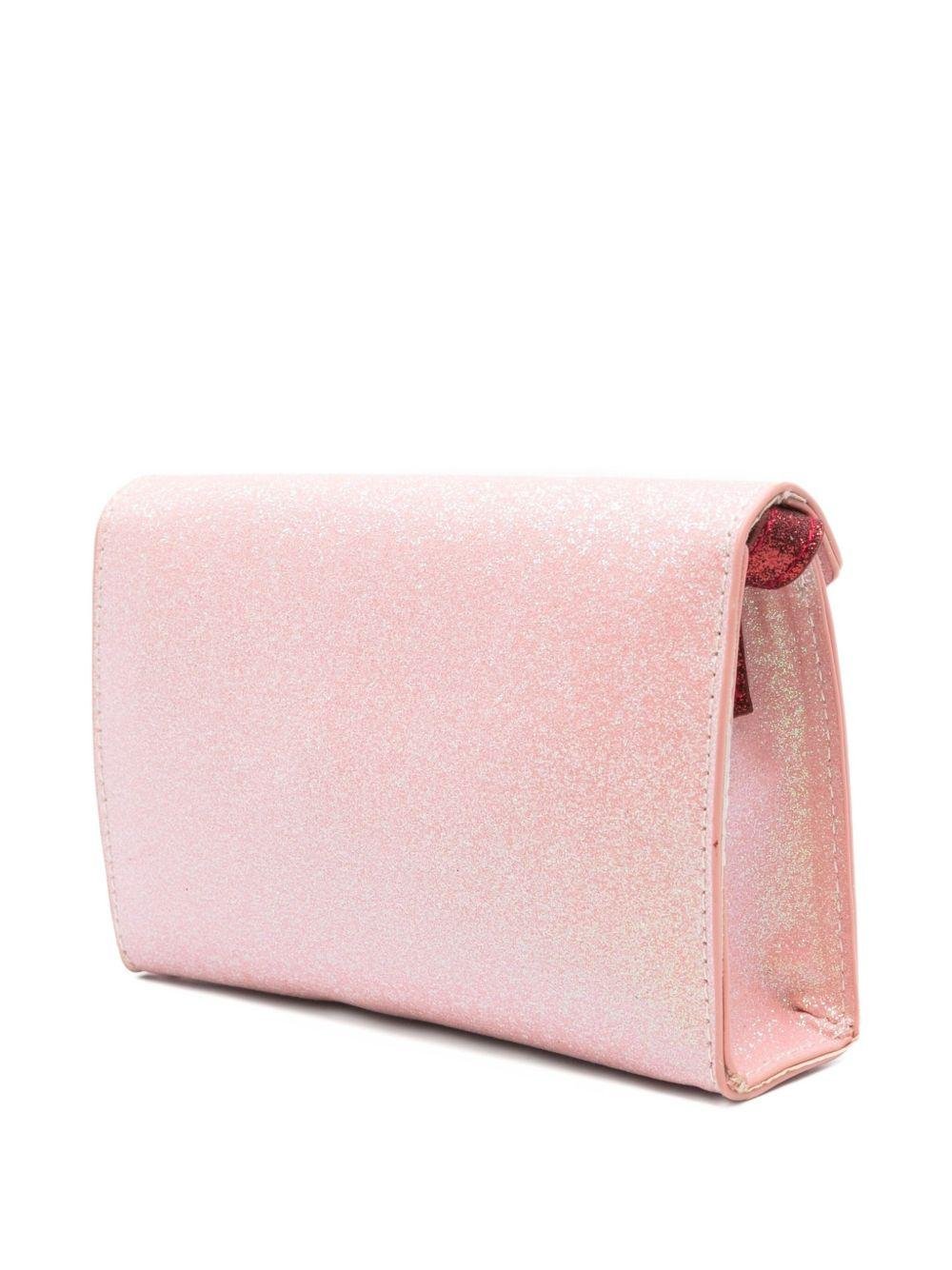 Borsa a spalla per bambina Konges Sløjd Love Letter rosa con motivo ciliegie - Rubino Kids