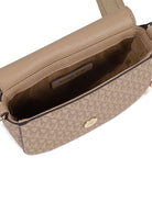 Borsa a spalla per bambina Michael Kors Kids beige con monogramma - Rubino Kids