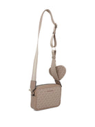 Borsa a spalla per bambina Michael Kors Kids beige con monogramma - Rubino Kids
