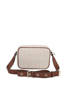 Borsa a spalla per bambina Michael Kors Kids beige con motivo intrecciato - Rubino Kids