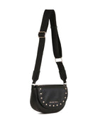 Borsa a spalla per bambina Michael Kors Kids nera con forma a mezza luna - Rubino Kids