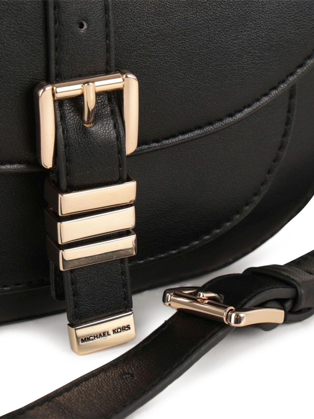 Borsa a spalla per bambina Michael Kors Kids nera con forma a mezza luna - Rubino Kids