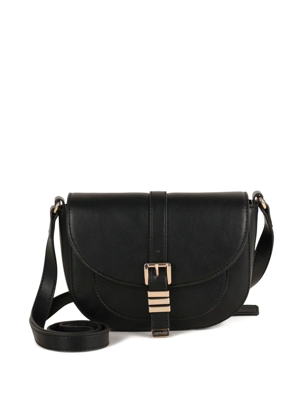 Borsa a spalla per bambina Michael Kors Kids nera con forma a mezza luna - Rubino Kids