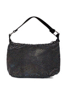 Borsa a spalla per bambina Molo nera Dolly con strass all - over e tracolla regolabile - Rubino Kids