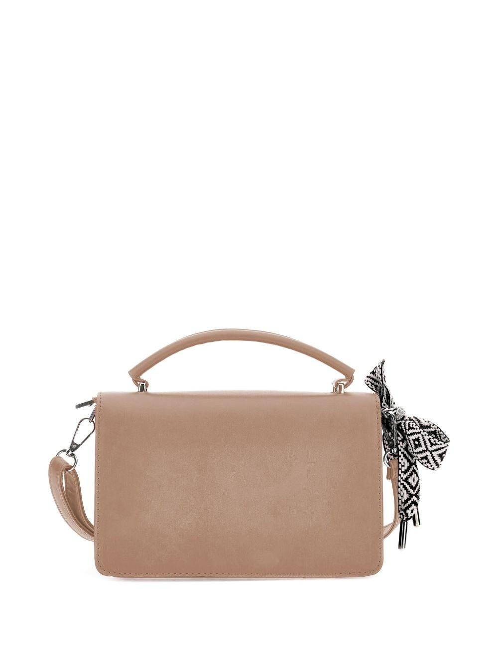 Borsa a spalla per bambina Monnalisa beige con logo goffrato - Rubino Kids