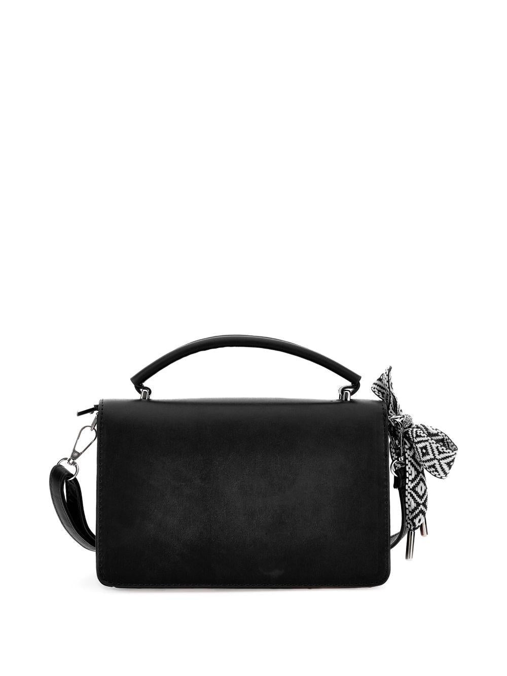 Borsa a spalla per bambina Monnalisa nera con logo goffrato - Rubino Kids