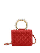 Borsa a spalla per bambina Monnalisa rossa con design trapuntato - Rubino Kids