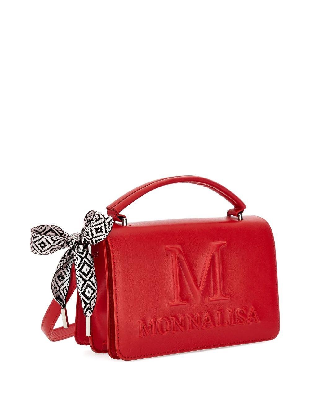 Borsa a spalla per bambina Monnalisa rossa con logo goffrato - Rubino Kids