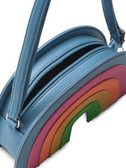 Borsa a spalla Rainbow per bambina Molo blu con motivo arcobaleno - Rubino Kids