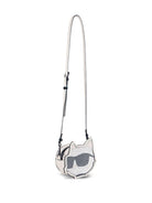 Borsa a tracolla Ikon per bambina Karl Lagerfeld Kids bianca con decorazione con strass - Rubino Kids