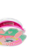 Borsa a tracolla per bambina Billieblush argento con catena stampata zebra - Rubino Kids