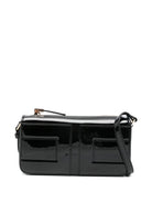 Borsa a tracolla per bambina Elisabetta Franchi La Mia Bambina nera con design a pannelli - Rubino Kids