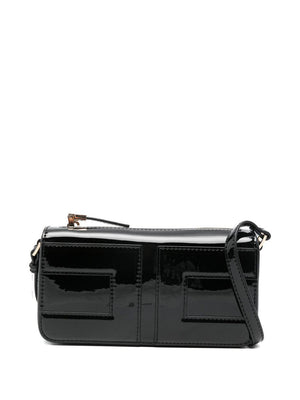 Elisabetta Franchi La Mia Bambina black shoulder bag with paneled design