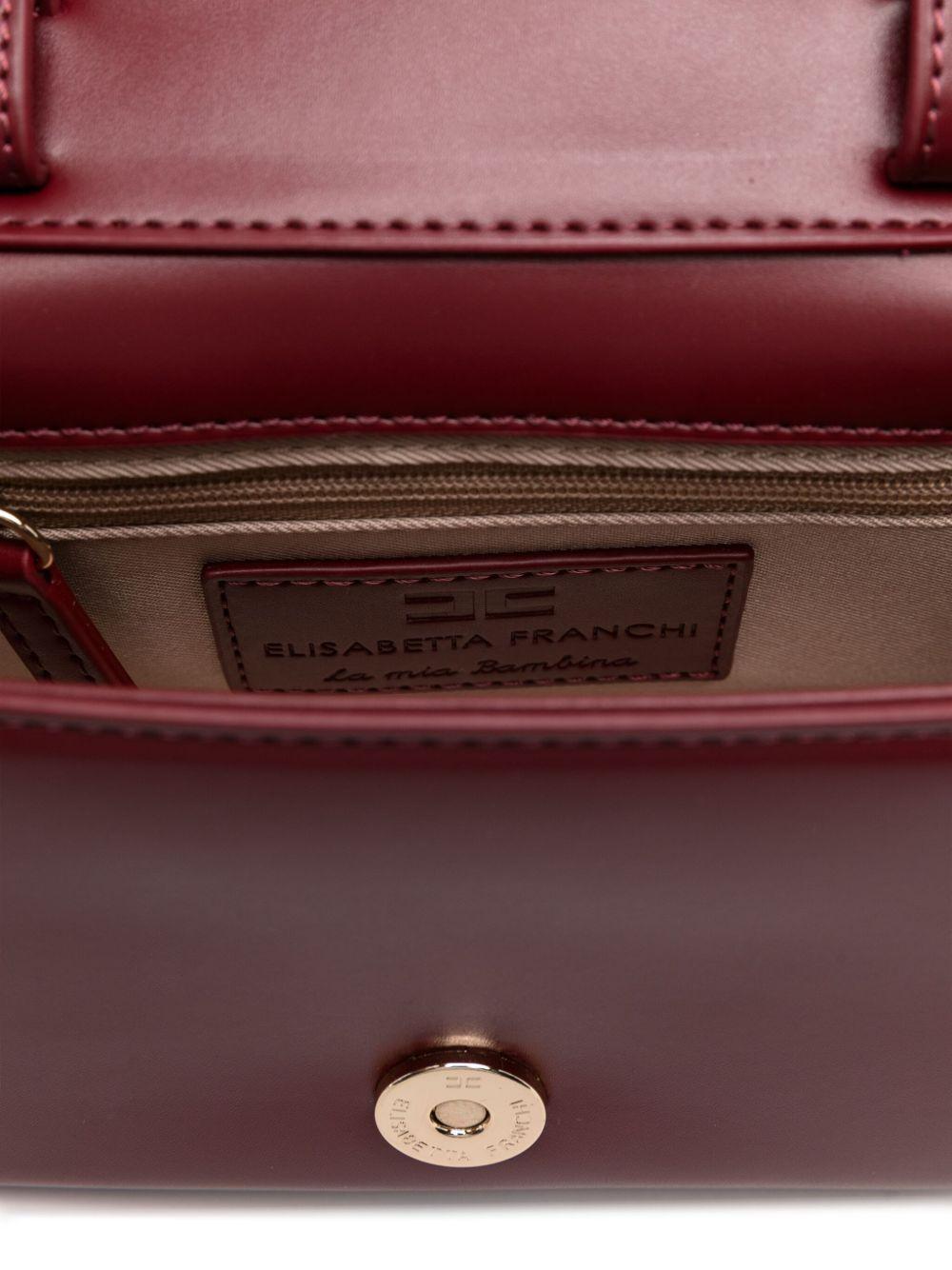 Borsa a tracolla per bambina Elisabetta Franchi La Mia Bambina rossa con cerniera goffrata - Rubino Kids